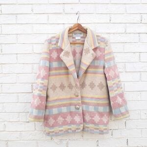 Vintage Eagle River Traders Wool Aztec Blazer Jacket